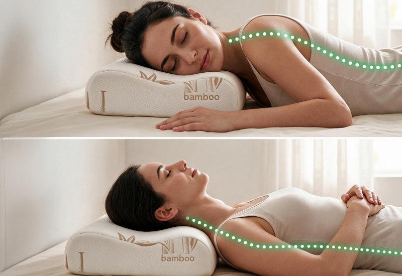 Ergonomiczny, falisty kształt do spania na boku i plecach