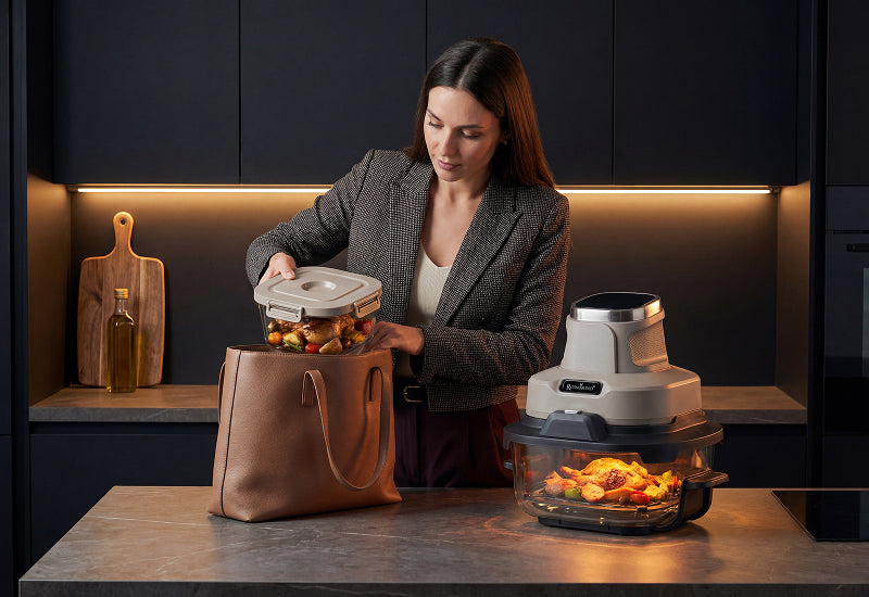 Posiłki rodzinne lub małe porcje, 2 wymienne pojemniki