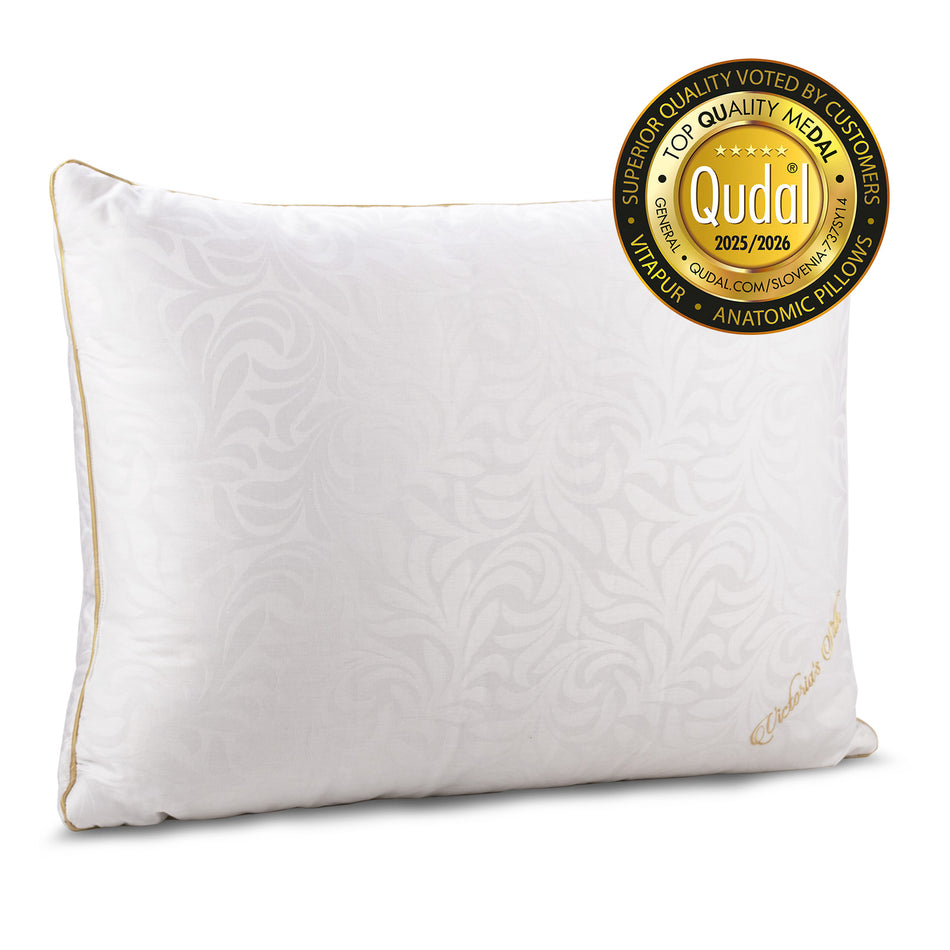 Niższa klasyczna poduszka jedwabna Victoria's Silk, 50x70 cm