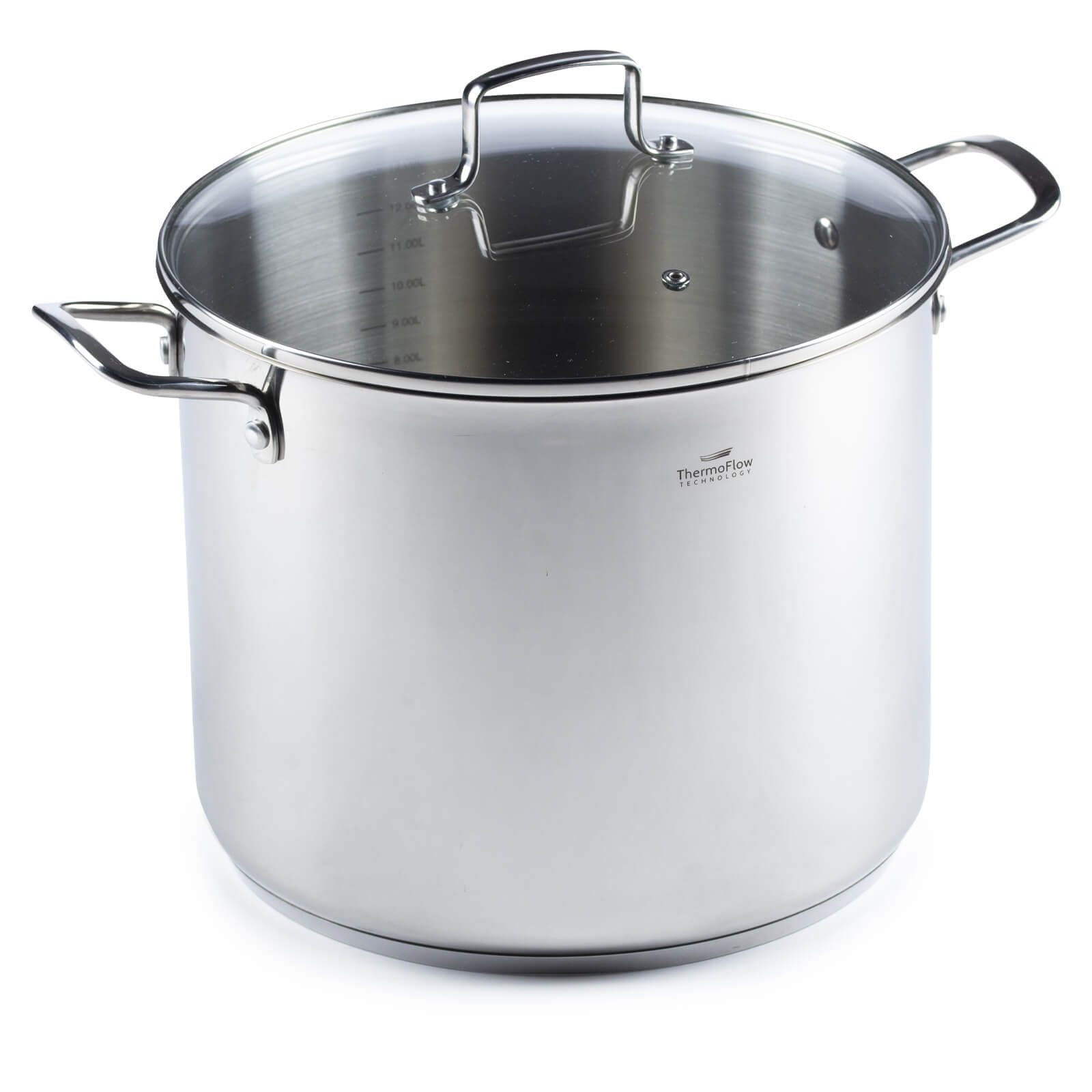 Rosmarino garnek stalowy z pokrywą szklaną Pour&Cook II – 14 L, 28 cm