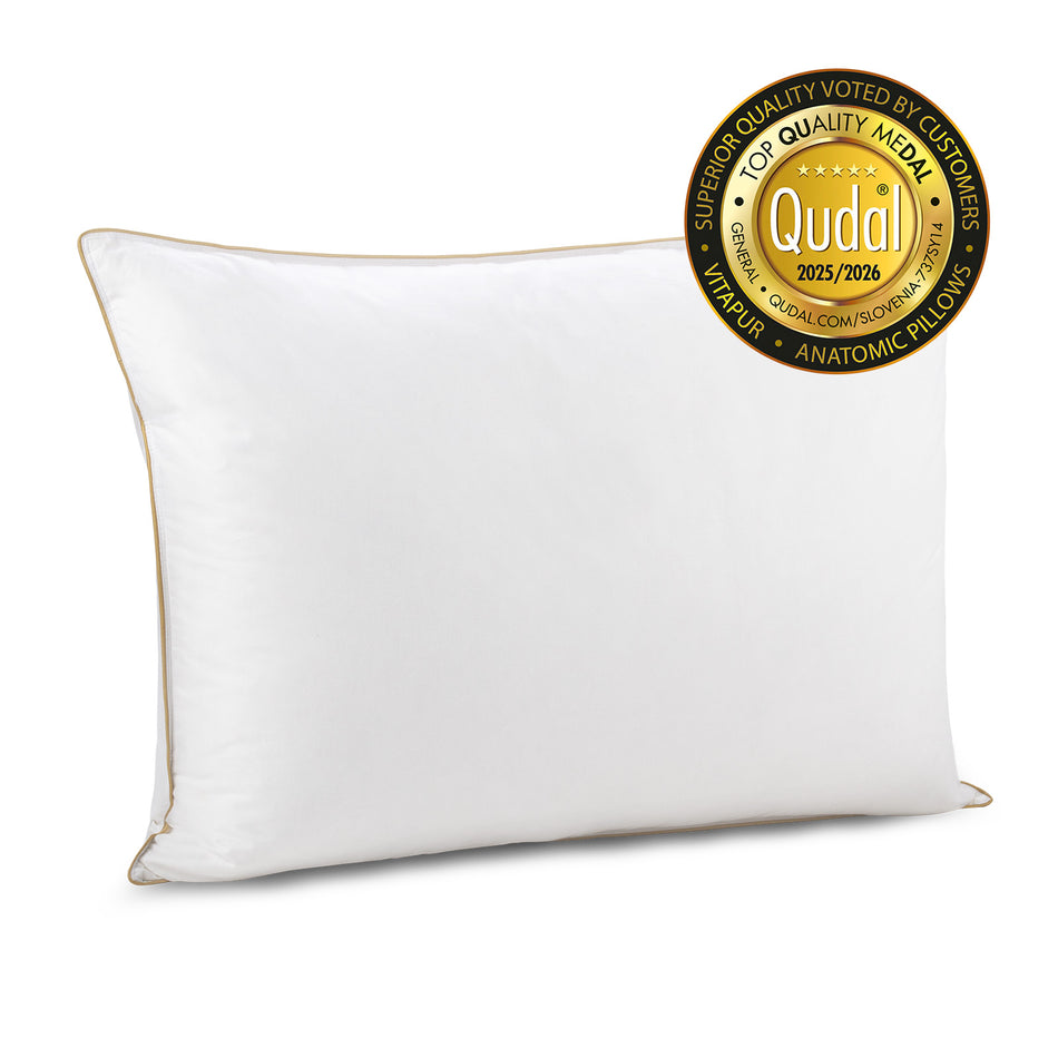 Poduszka ergonomiczna z pierza i puchu Finlandia Premium, 50x70 cm