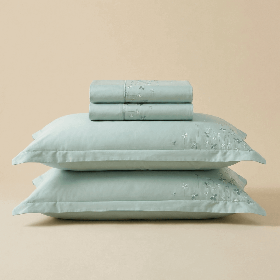 Bawełniano-satynowa pościel haftowana PREMIUM Nora