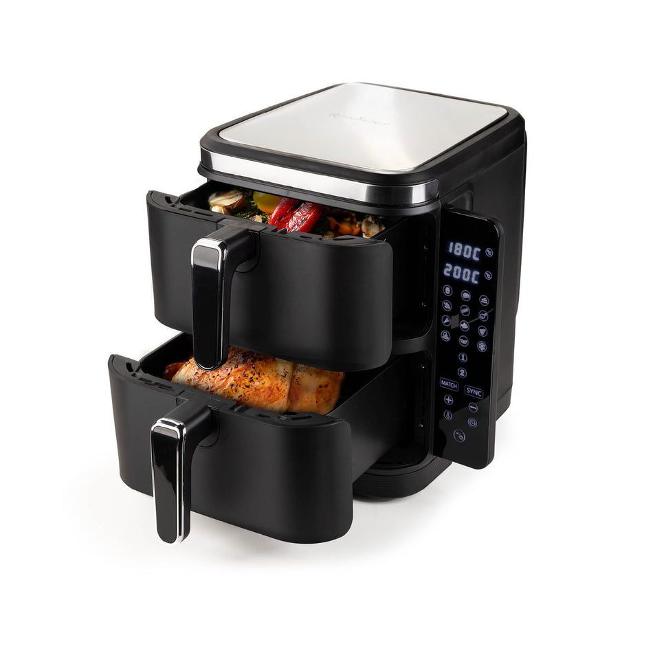 Frytkownica beztłuszczowa dwukomorowa Rosmarino Tower XXL – 10,4 l