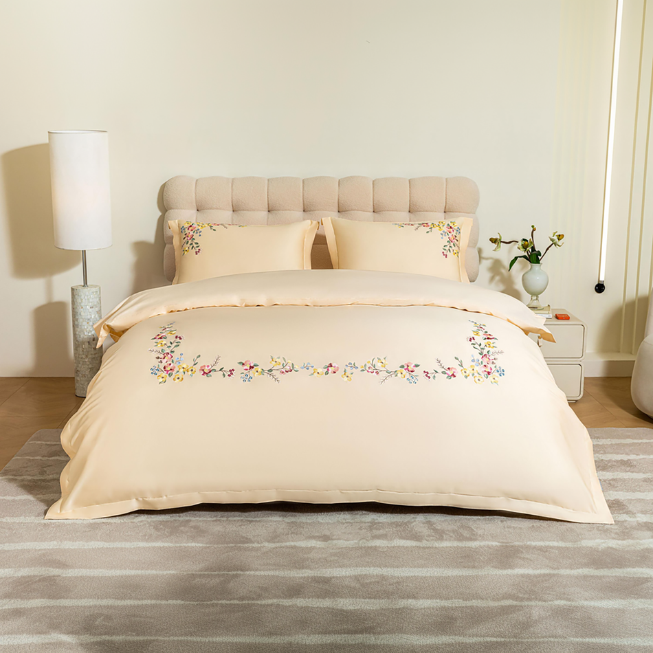 Bawełniano-satynowa pościel haftowana PREMIUM Roses