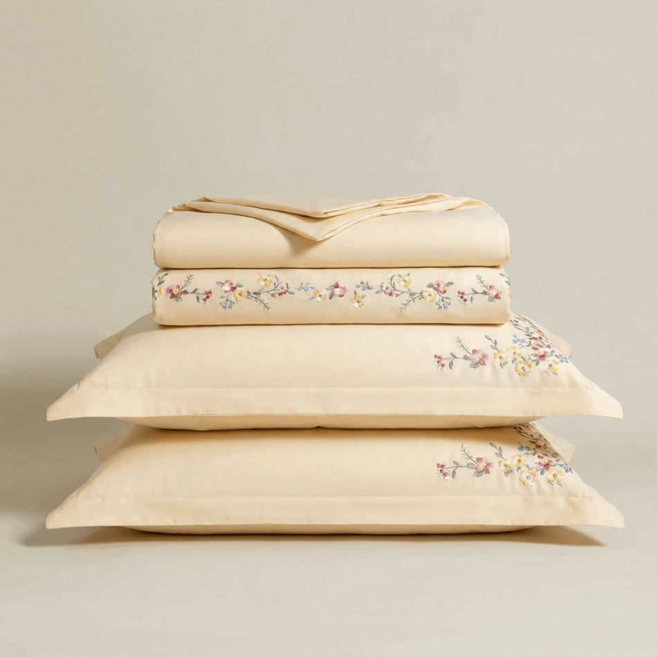 Bawełniano-satynowa pościel haftowana PREMIUM Roses