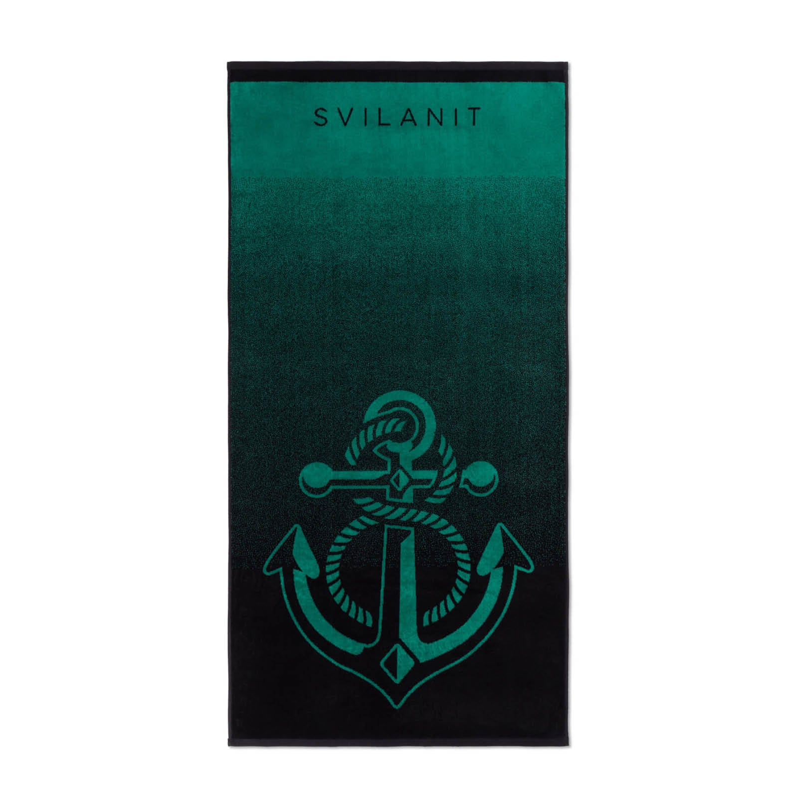 Ręcznik plażowy Green Anchor, 80 x 160 cm