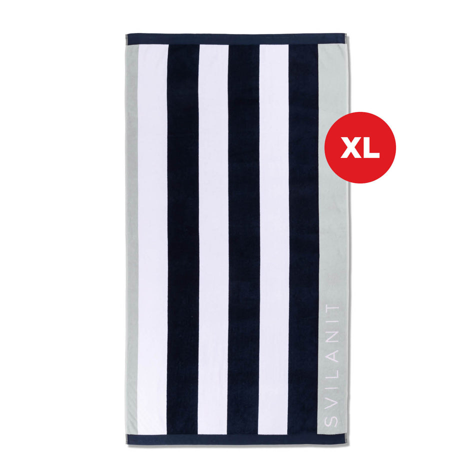 Ręcznik plażowy Sky grey Line, 100 x 180 cm
