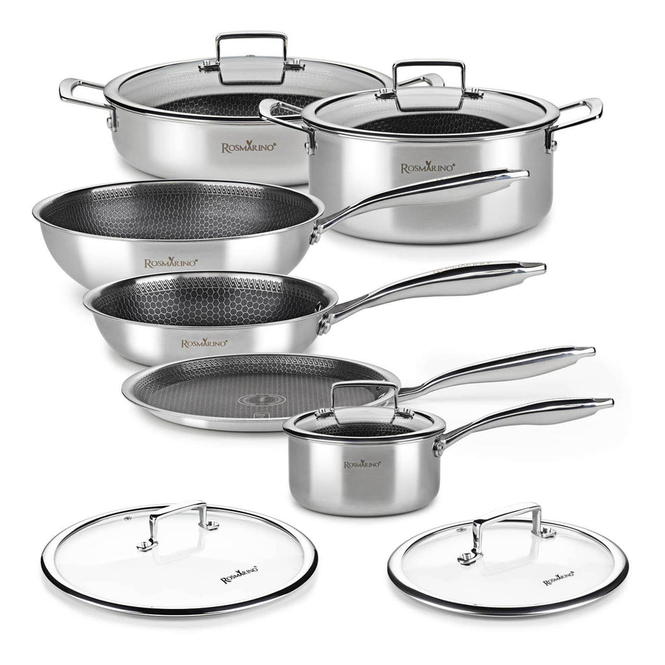 11-częściowy zestaw naczyń kuchennych Rosmarino HexaPro z pokrywkami