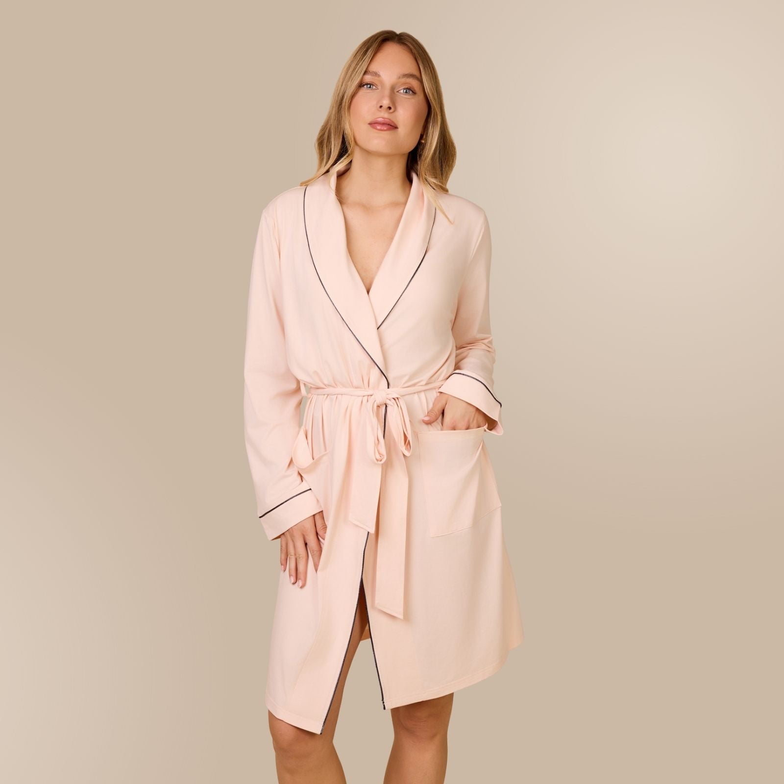 Svilanit damski szlafrok Luméa – Cloud Rose