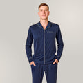 Svilanit piżama męska długa Greyson – Imperial Blue