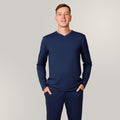 Svilanit piżama męska długa Lennox V – Imperial Blue