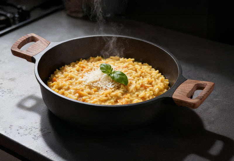 Wybrane materiały wysokiej jakości zapewniają szybkie gotowanie i długą żywotność naczyń.