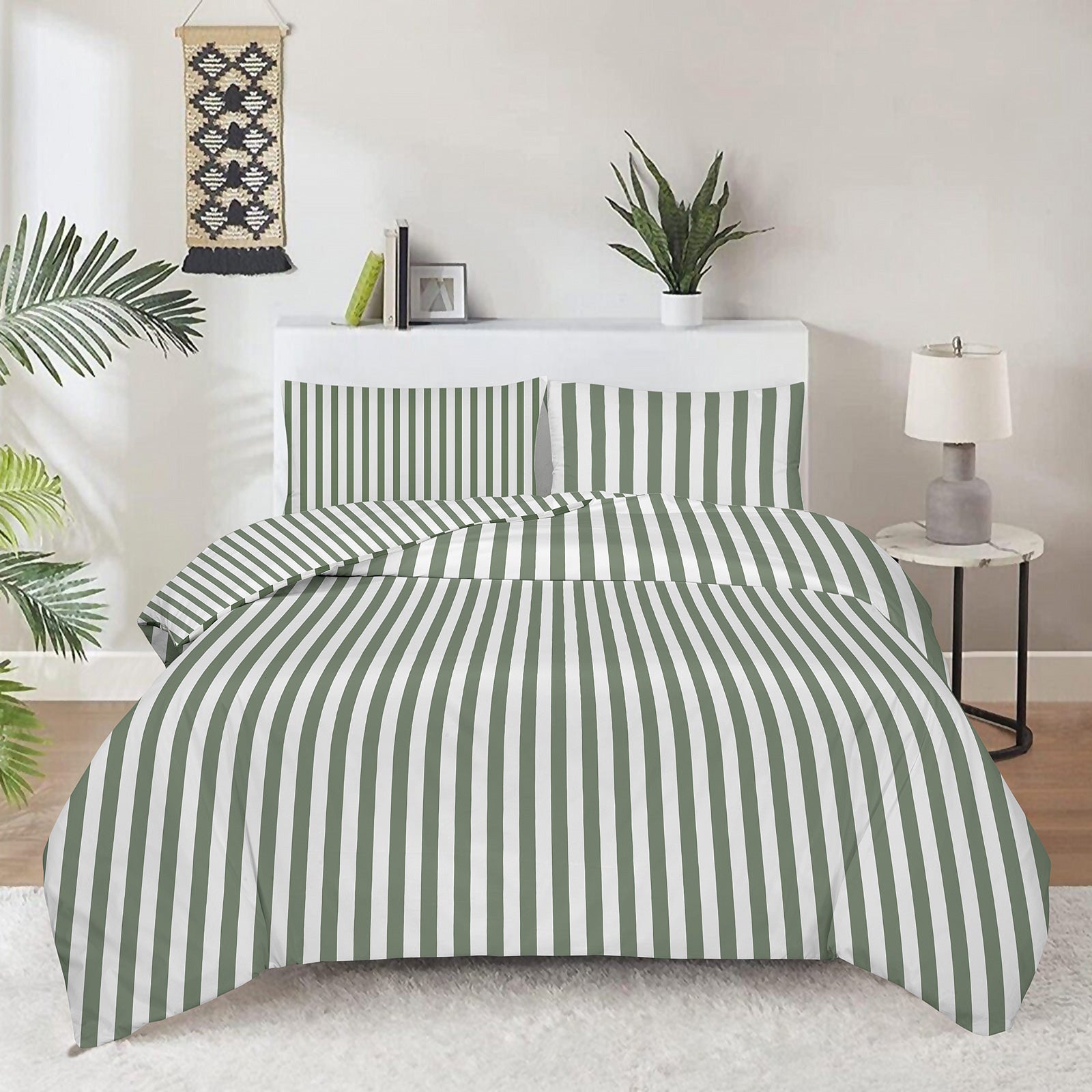 Bawełniana pościel Svilanit Olive Stripe