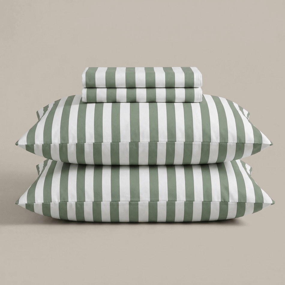 Bawełniana pościel Svilanit Olive Stripe