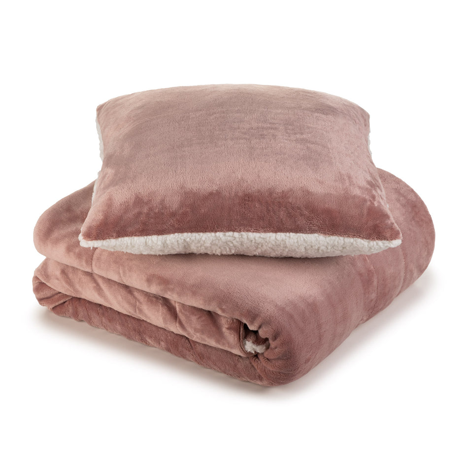 Zestaw dekoracyjnej poduszki i koca Svilanit Hug