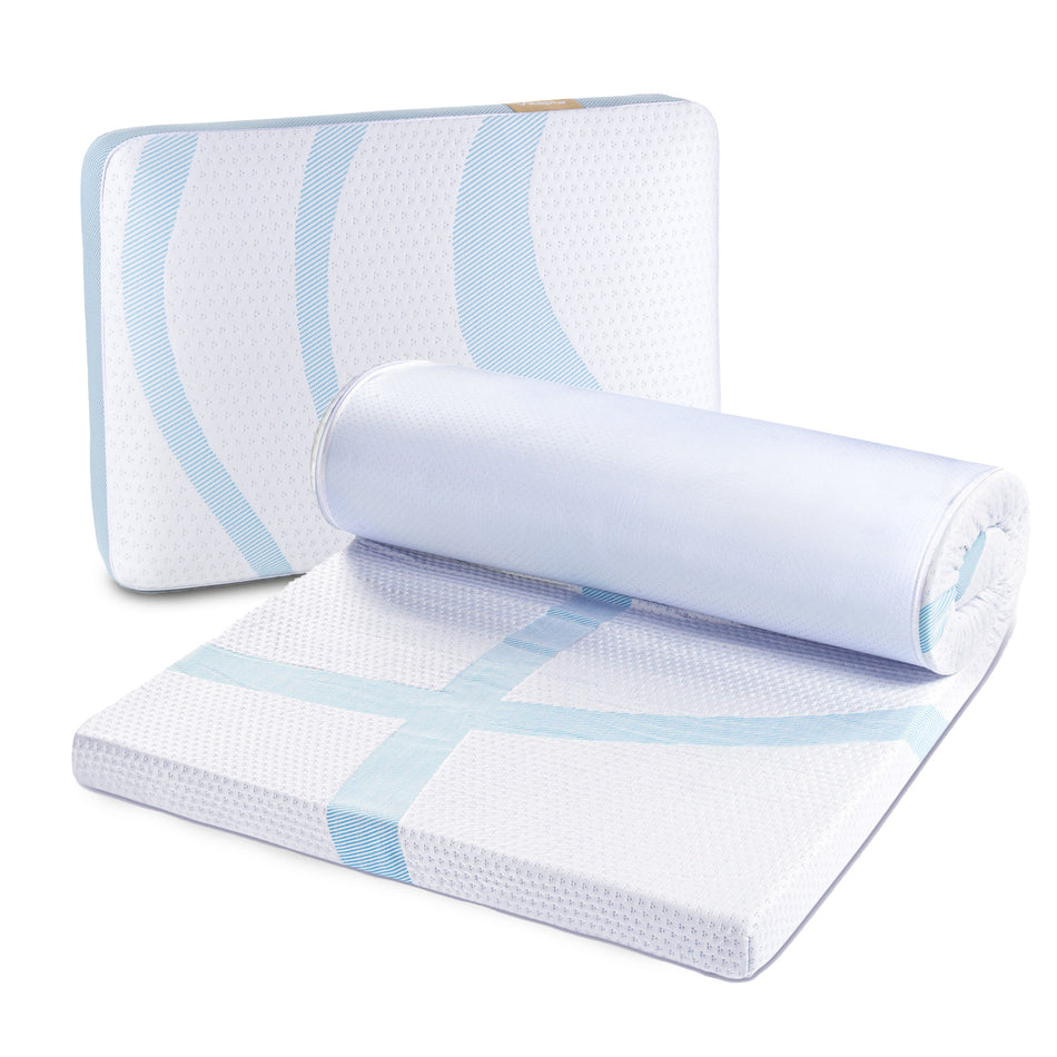 Zestaw materaca nawierzchniowego i poduszki Vitapur Premium Fresh MINI