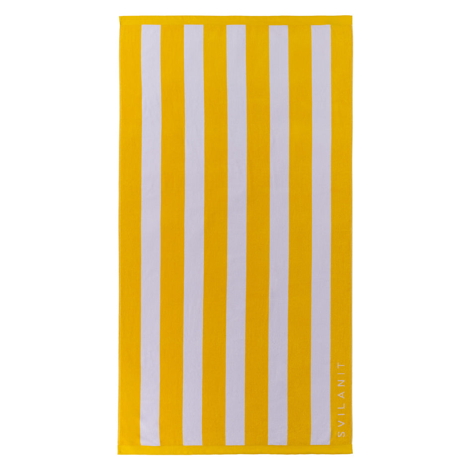 Svilanit premium duży ręcznik plażowy Yellow, 100 x 180 cm