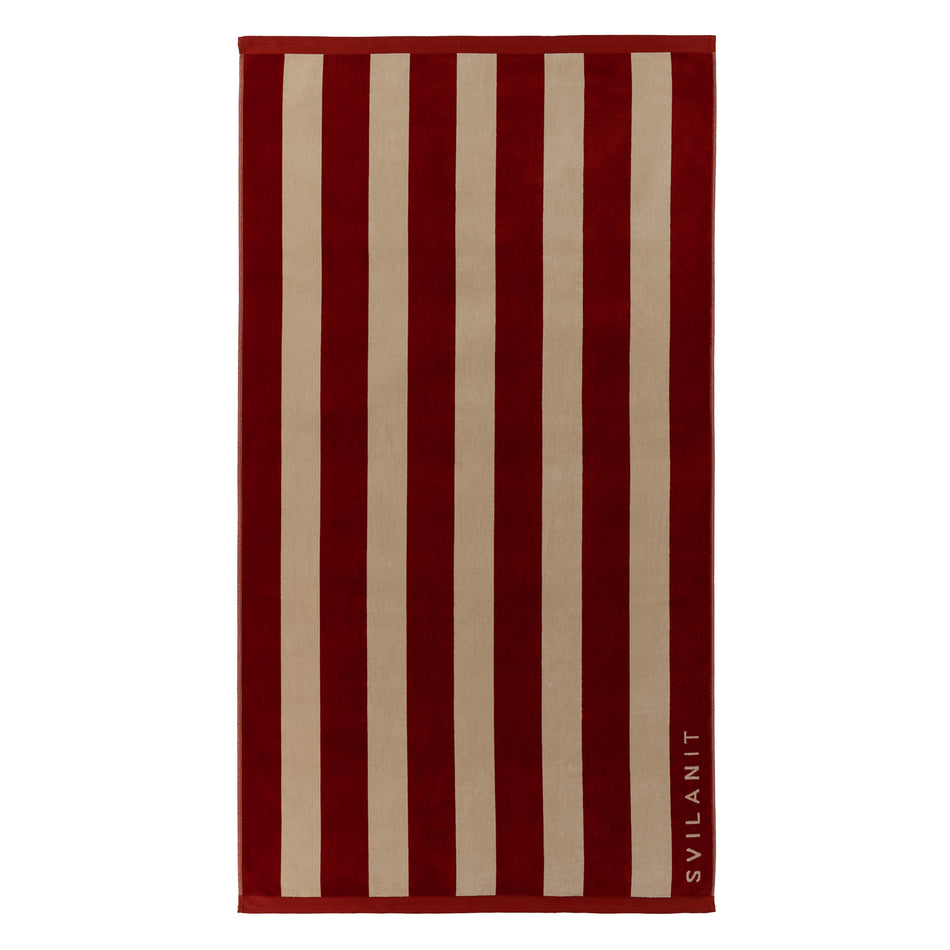 Svilanit premium duży ręcznik plażowy Burgundy, 100 x 180 cm