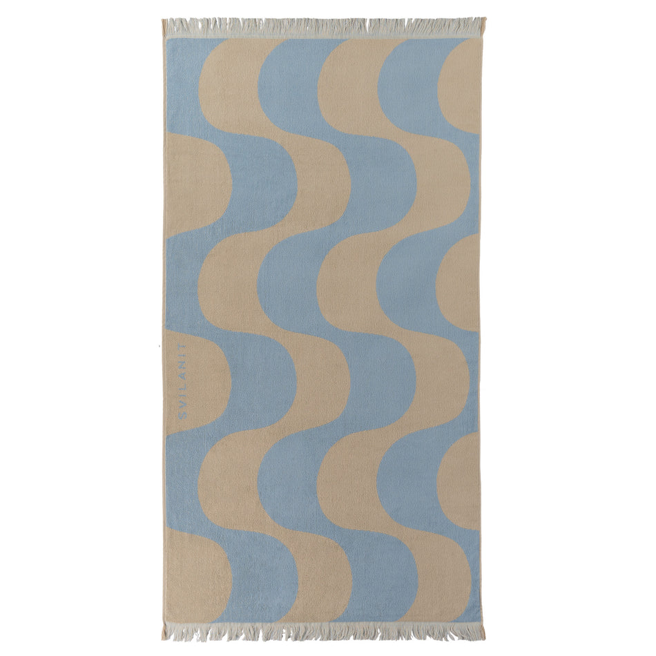 Svilanit premium duży ręcznik plażowy Waves, 100 x 180 cm