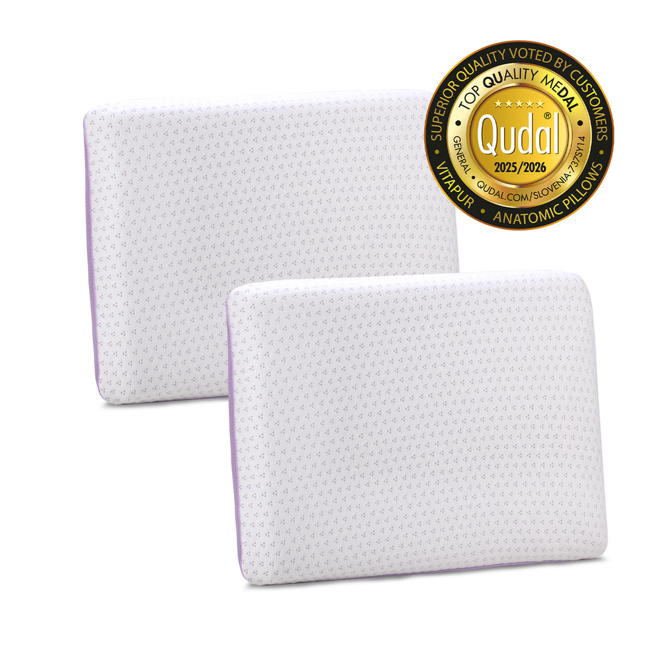 2 x klasyczna poduszka z pianki memory Lavender Memory – 40 x 55 cm