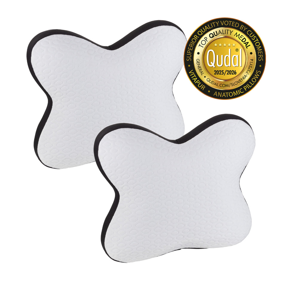 2 x ergonomiczna poduszka Vitapur Memosilver Butterfly – 45 x 54 cm