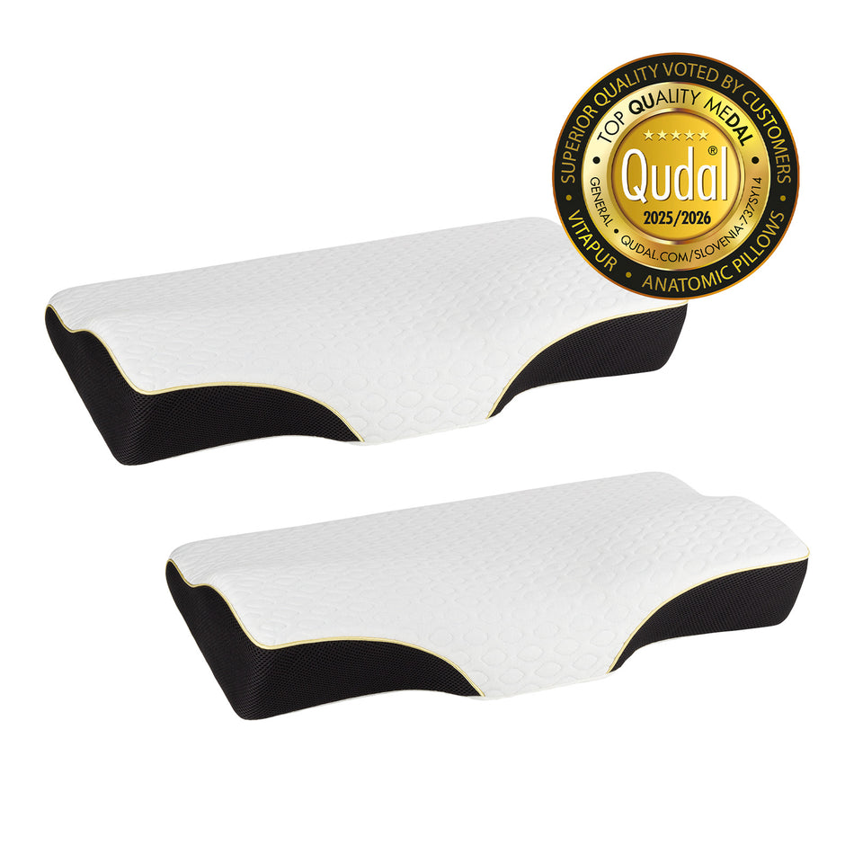 2 x anatomiczna poduszka przeciw chrapaniu Vitapur MemoSilver Ionity – 57 x 34 cm