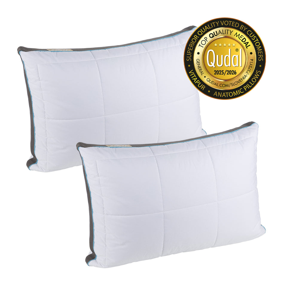 2 x Vitapur MemoSilver Premium poduszka hybrydowa – 50 x 70 cm