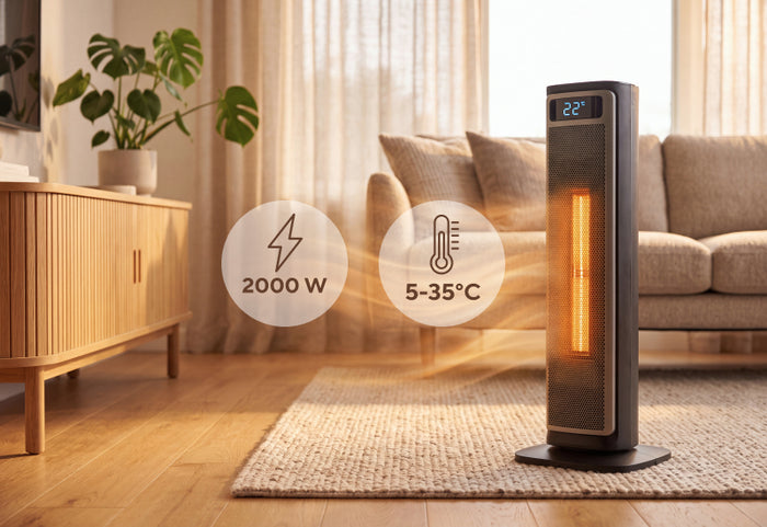 Moc 2000 W i temperatura dopasowana do Ciebie