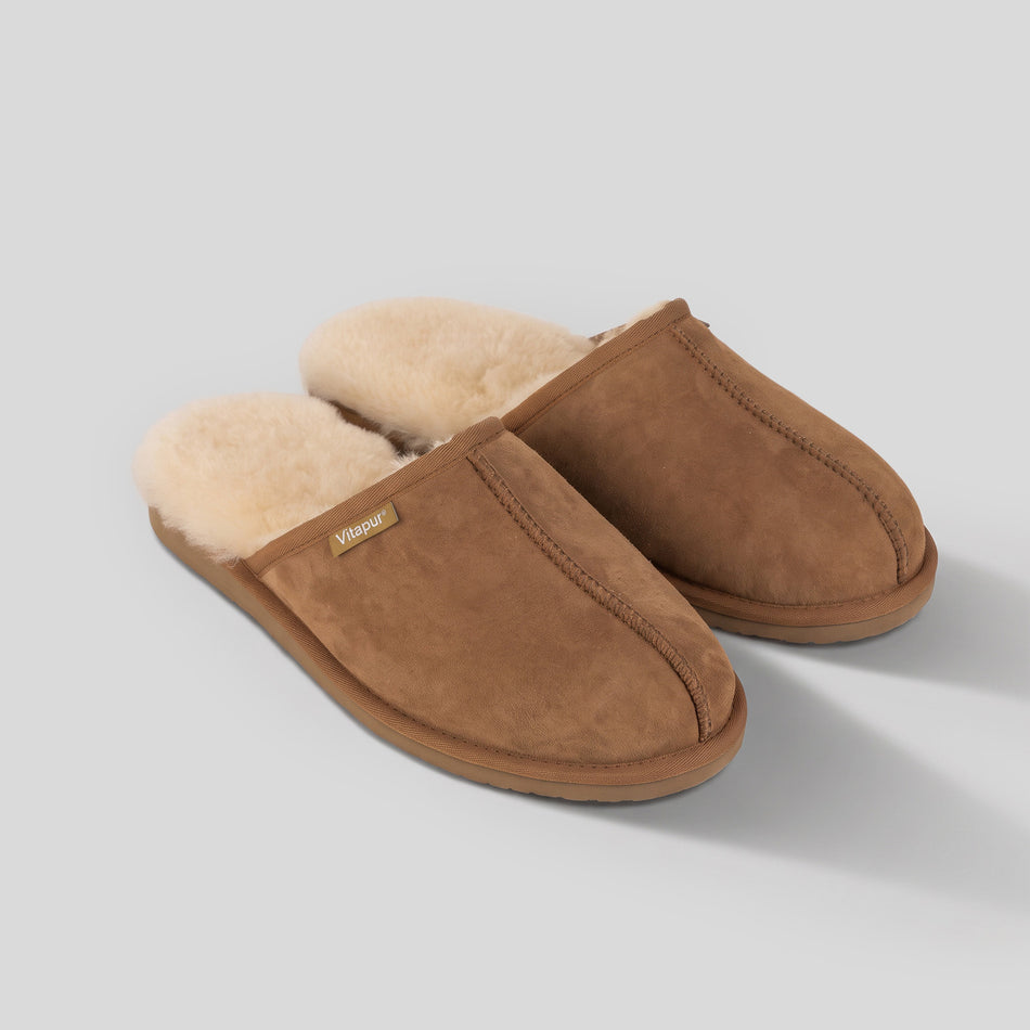 Ciepłe męskie kapcie z premium wełny owczej Warm Step Luxury