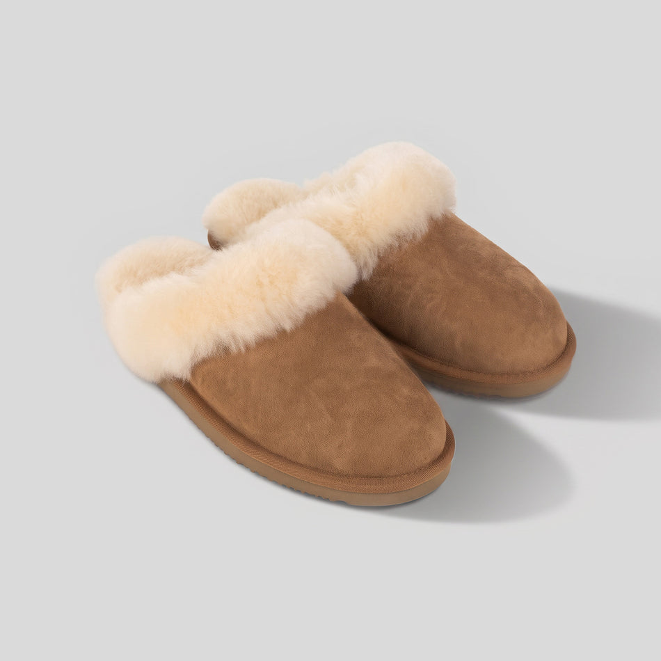 Ciepłe damskie kapcie z premium wełny owczej Warm Step Luxury