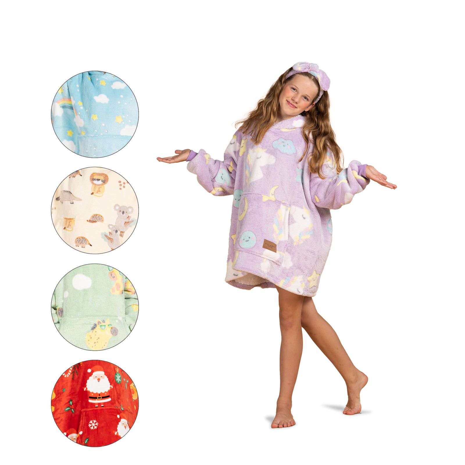 Dziecięcy koc z kapturem Svilanit + prezent: skarpetki/opaska do włosów
